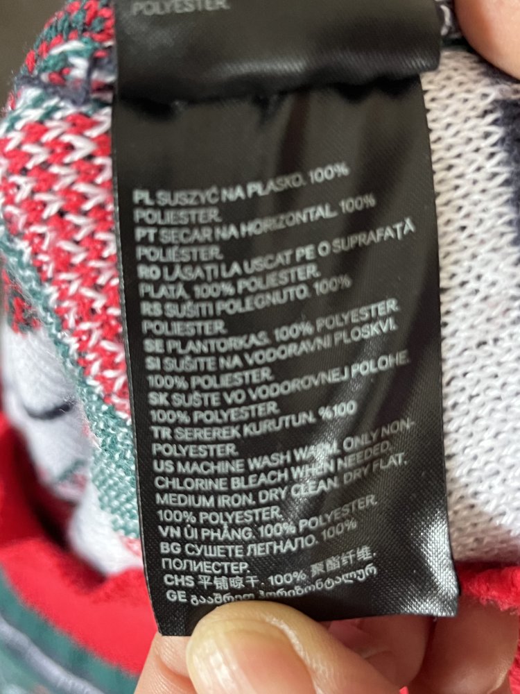 H&M Bad Taste Christmas Pullover Gr.S grün bunt mit Schneemann