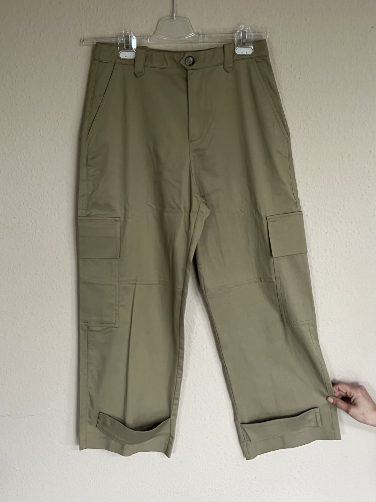 MNG High Waist Cargo Hose Gr.36 weiter Beinsaum der unten raffbar ist 