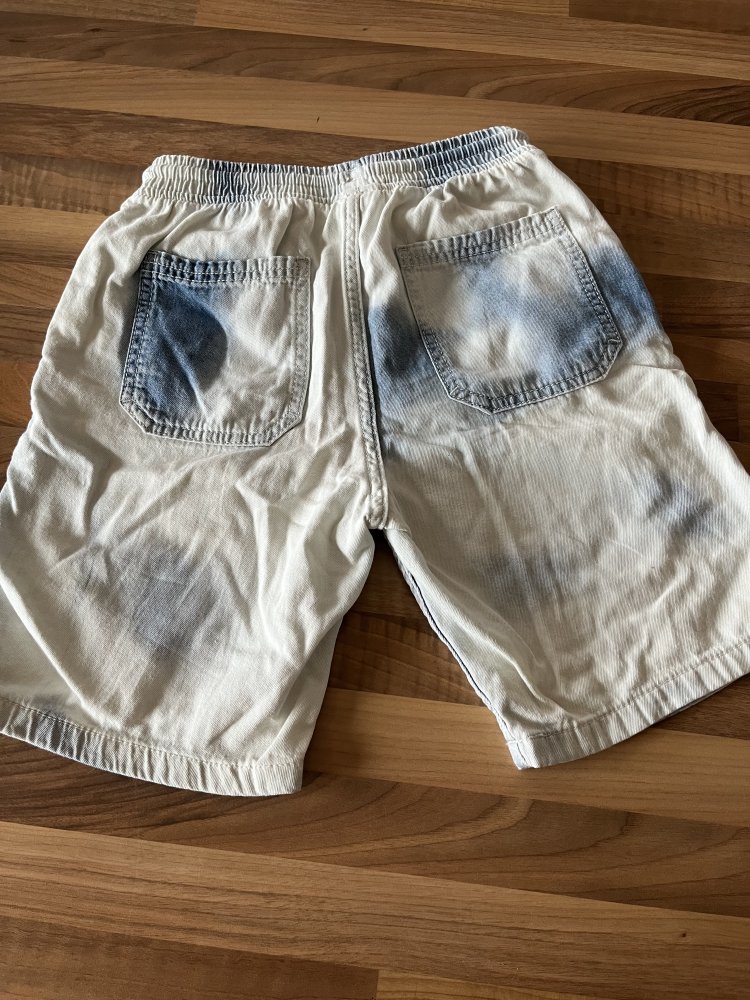 Zara Jeans Surfer Shorts Dip Dyed Bleached Jungs Gr.128 / 8Jahre