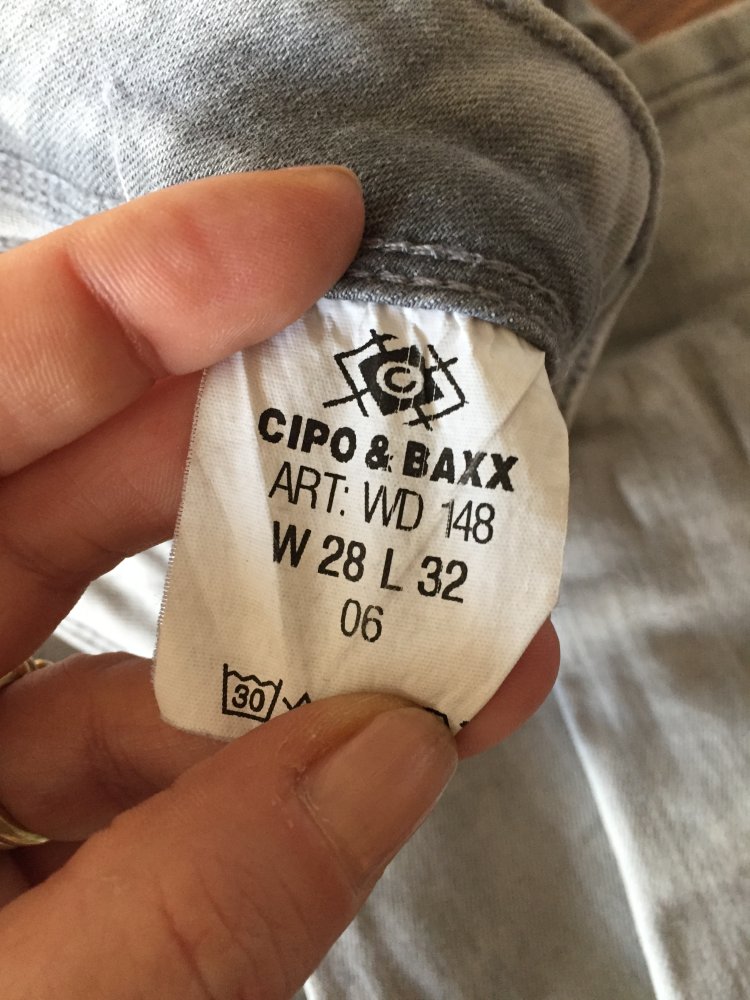 Cipo & Baxx Skinny Jeans Gr.S (28/32) im Destroyed Look, Low Waist, schmaler Fit