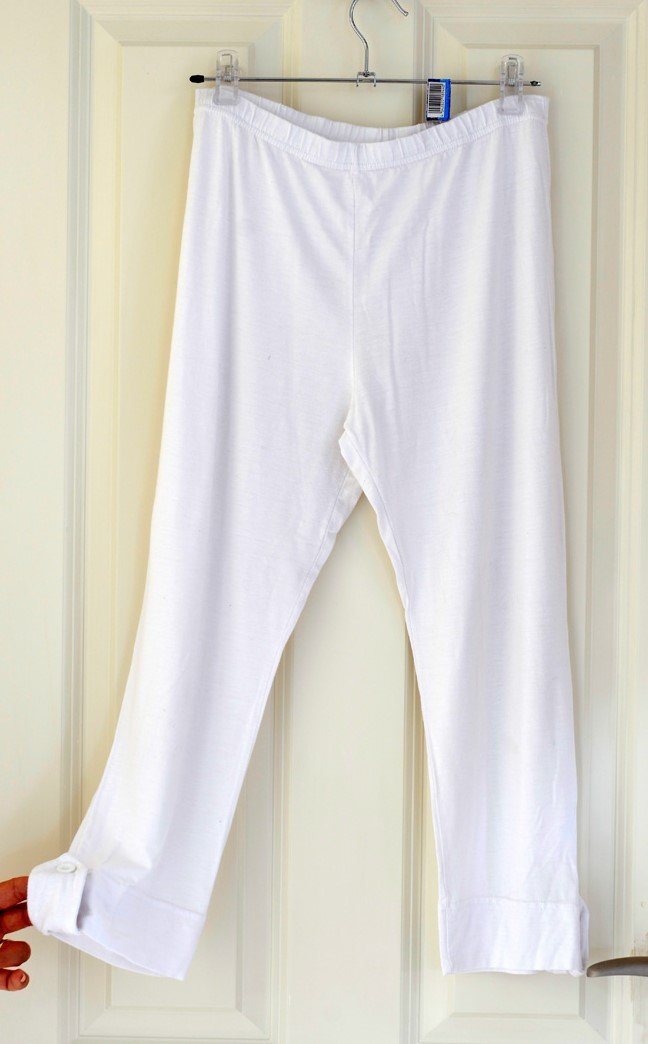 No Name Capri Jersey Leggings Gr.S weiß, zum Sport oder unter zu kurze Sommerkleider