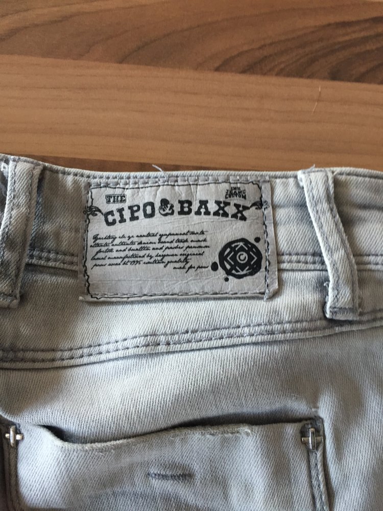 Cipo & Baxx Skinny Jeans Gr.S (28/32) im Destroyed Look, Low Waist, schmaler Fit