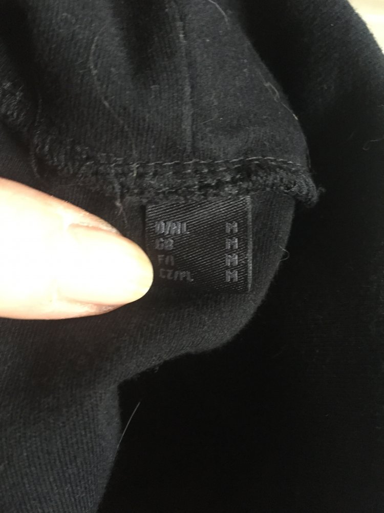 TCM Basic Rollkragen Pullover Gr.S/M Baumwolle schwarz