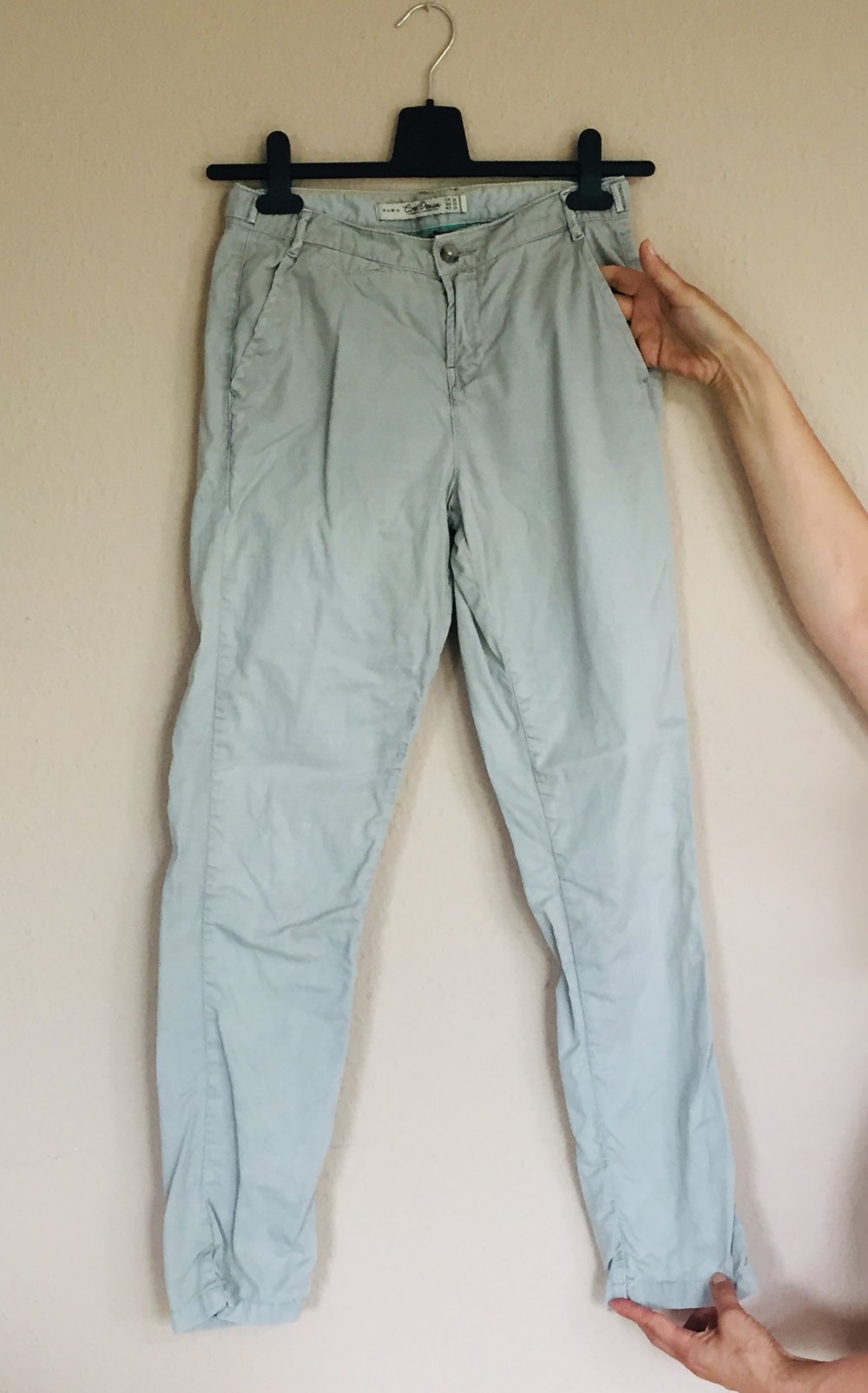 Zara Core Denim Chino Hose Gr.34 mit schmalem Bein