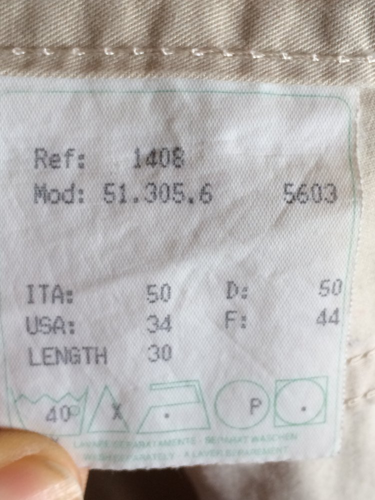 Abrams High Waist Chinos Gr.50, M hell Creme Unisex