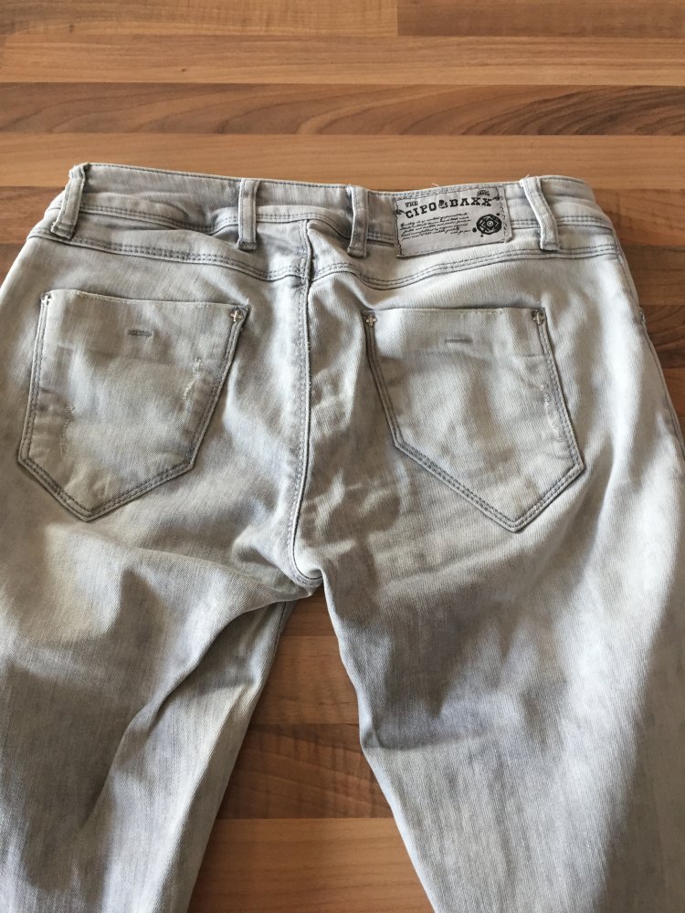 Cipo & Baxx Skinny Jeans Gr.S (28/32) im Destroyed Look, Low Waist, schmaler Fit