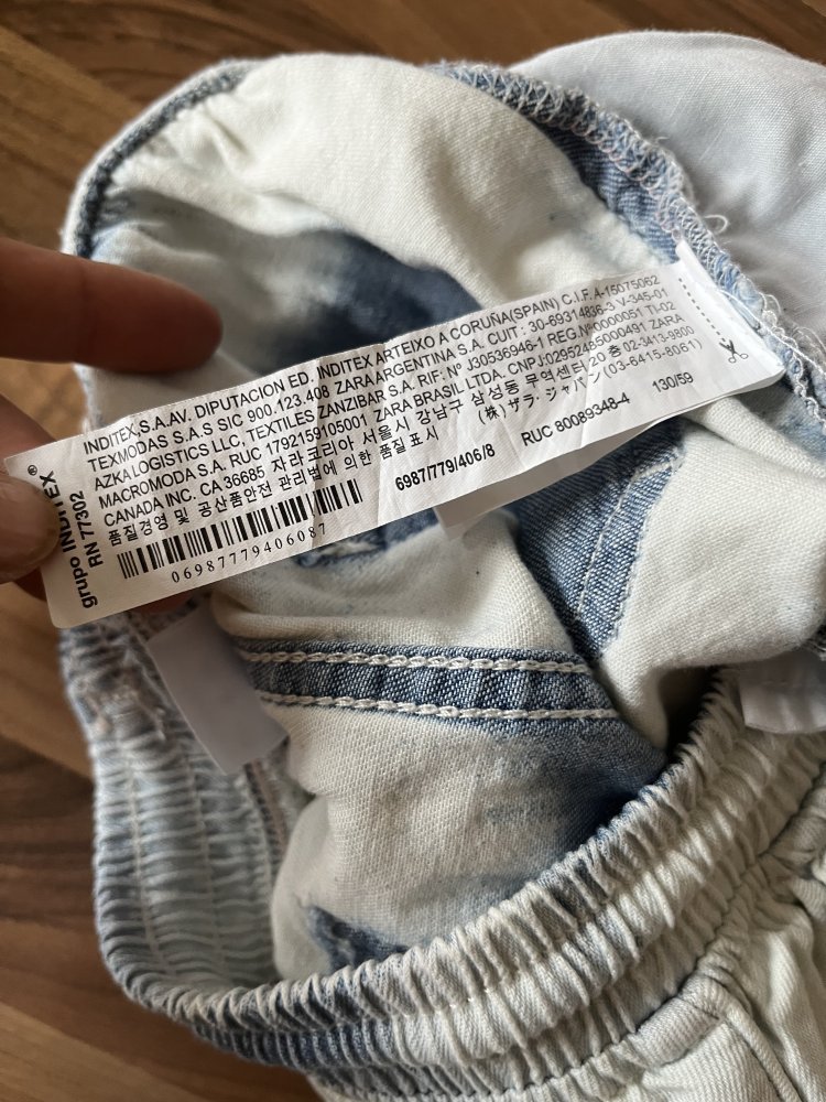 Zara Jeans Surfer Shorts Dip Dyed Bleached Jungs Gr.128 / 8Jahre