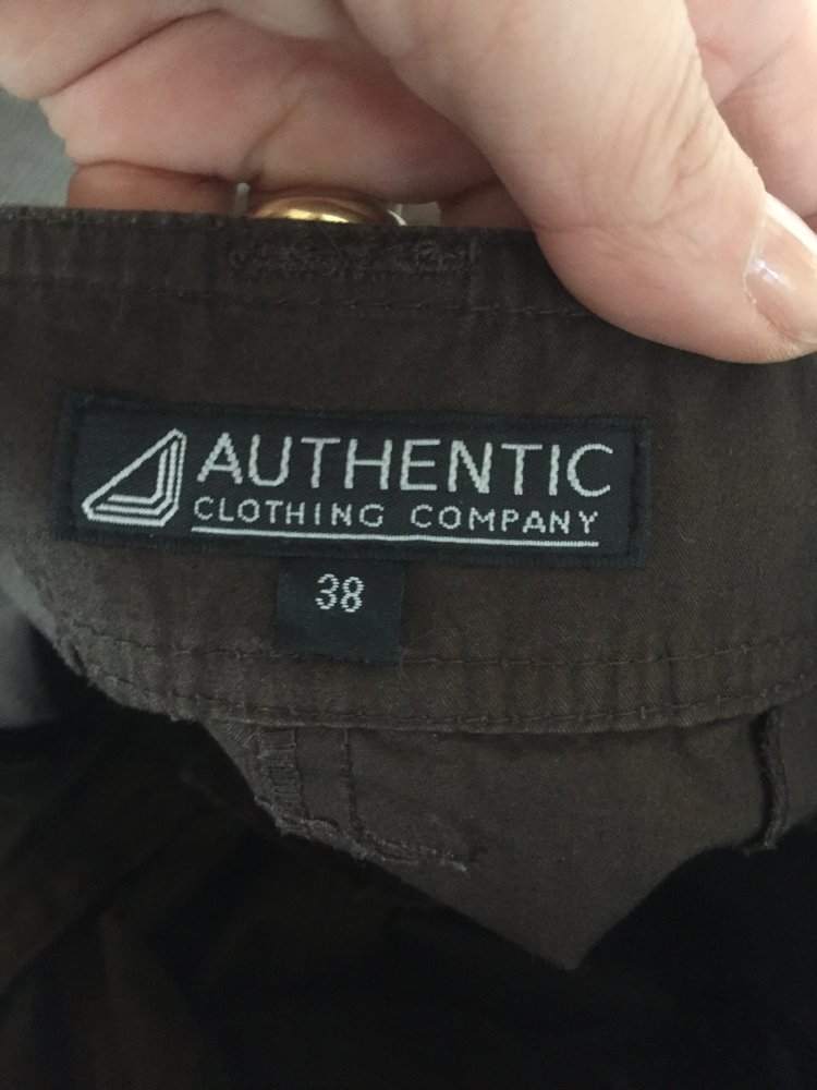 Authentic Medium Long Low Waist Shorts Gr.38 Baumwolle Braun