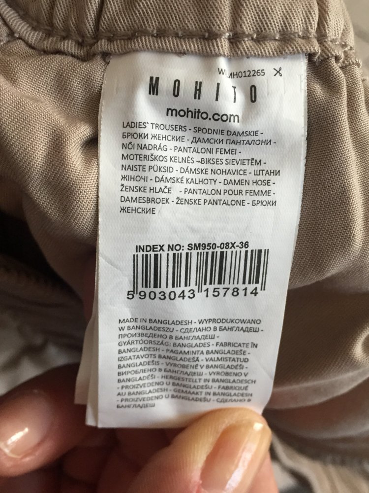 Mohito Basic Pluderhose Gr.36 im Sweat Pants Look Farbe Greige