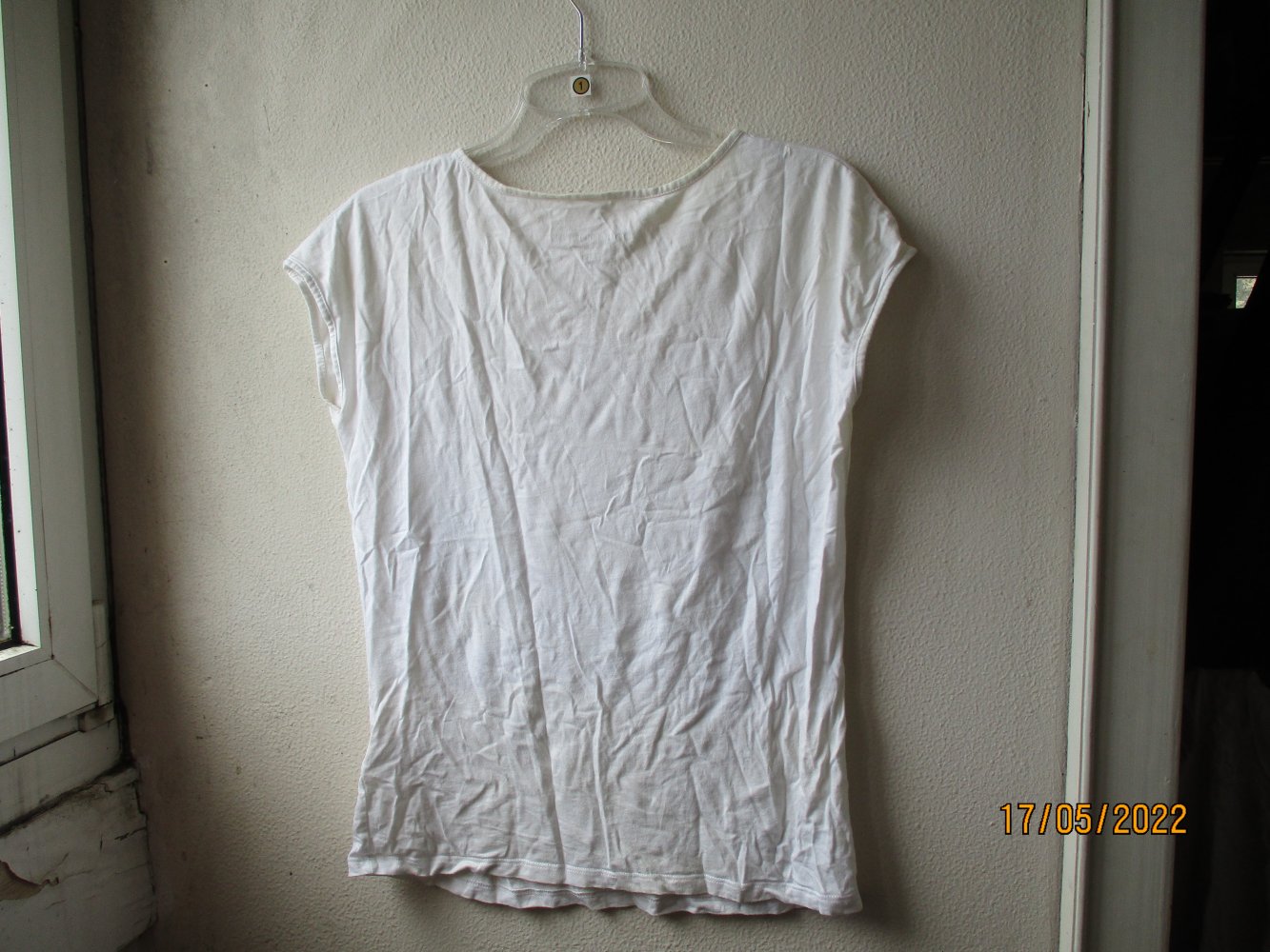 T-Shirt von bpc selection, weiß/schwarz/silber, Größe 36/38