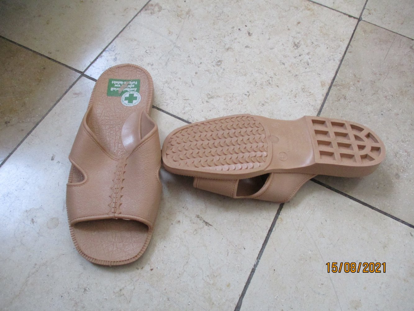 Badeschuhe von Fashy Bio Slipper, braun, Größe 39/40