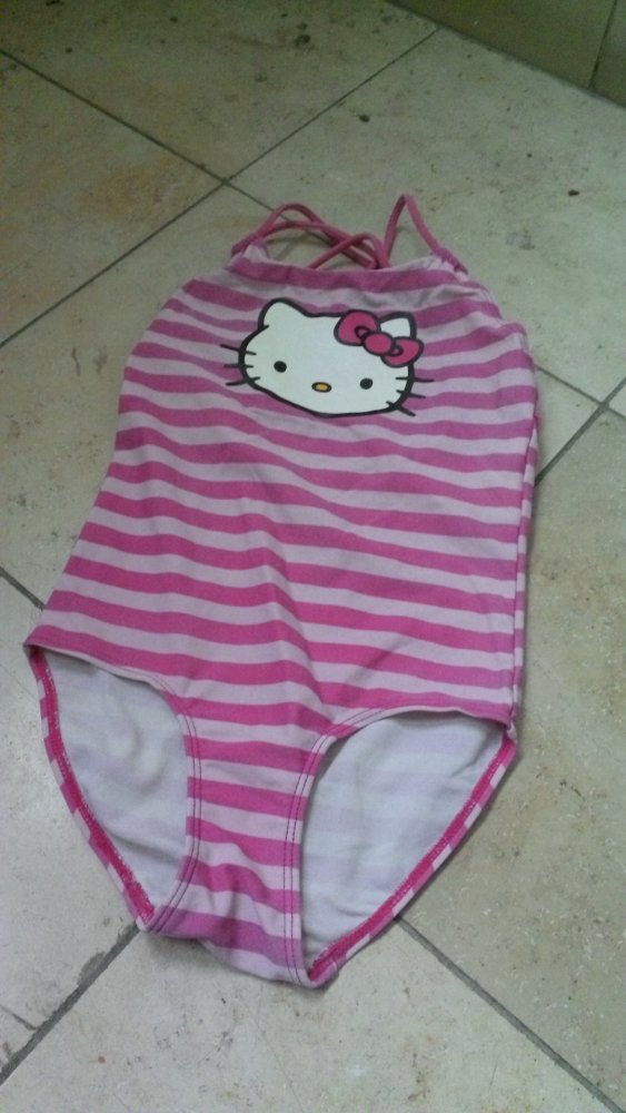 Badeanzug von Hello Kitty, pink, Größe 110/116