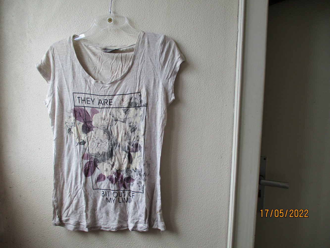 T-Shirt von Yessica, grau/bunt, Größe M