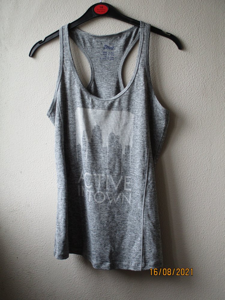 Shirt von Crivit, grau, Größe M/40/42