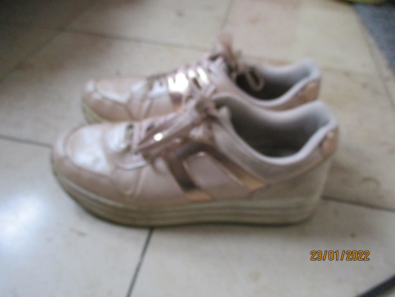 Halbschuhe von Sprox, beige / gold, Größe 41