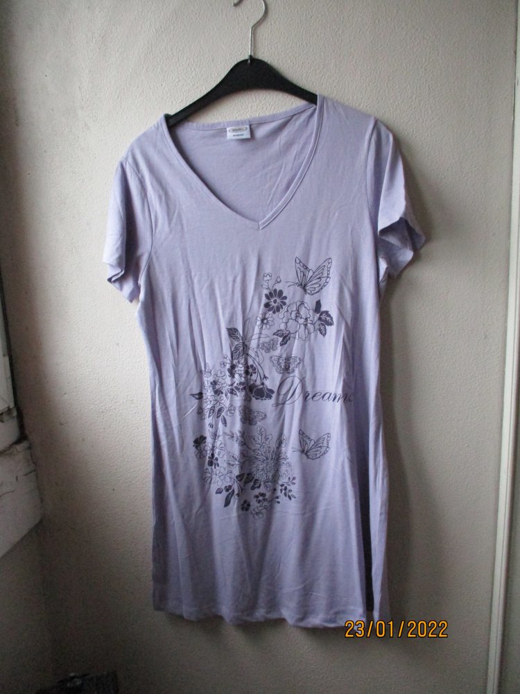 Longshirt/Nachtshirt von Elle Nor, lila, Größe M (40/42)