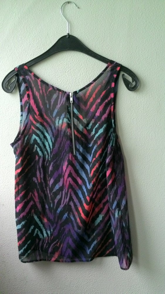 Shirt von asos, schwarz/bunt, Größe 38