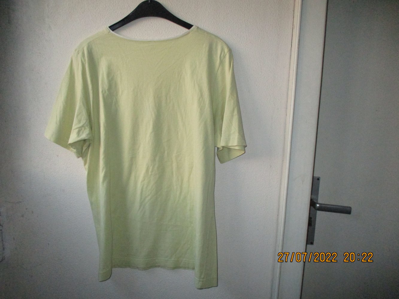 T-Shirt, gelb/weiß, Größe 44