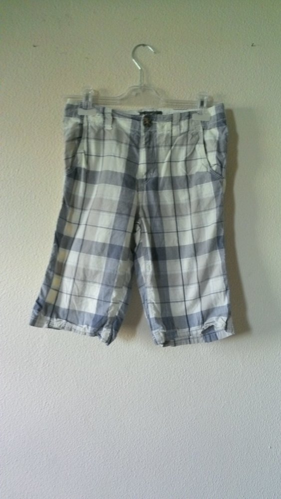 Hose von L.O.G.G. weiß/blau kariert Größe 158