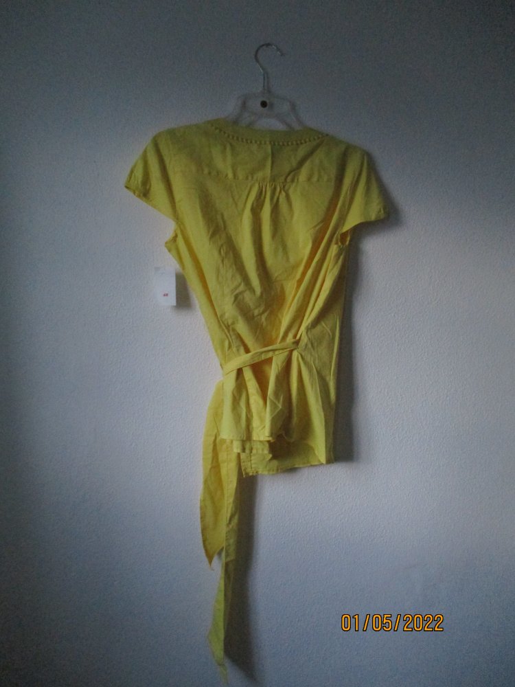 Wickelshrirt von H&M, gelb, Größe 44