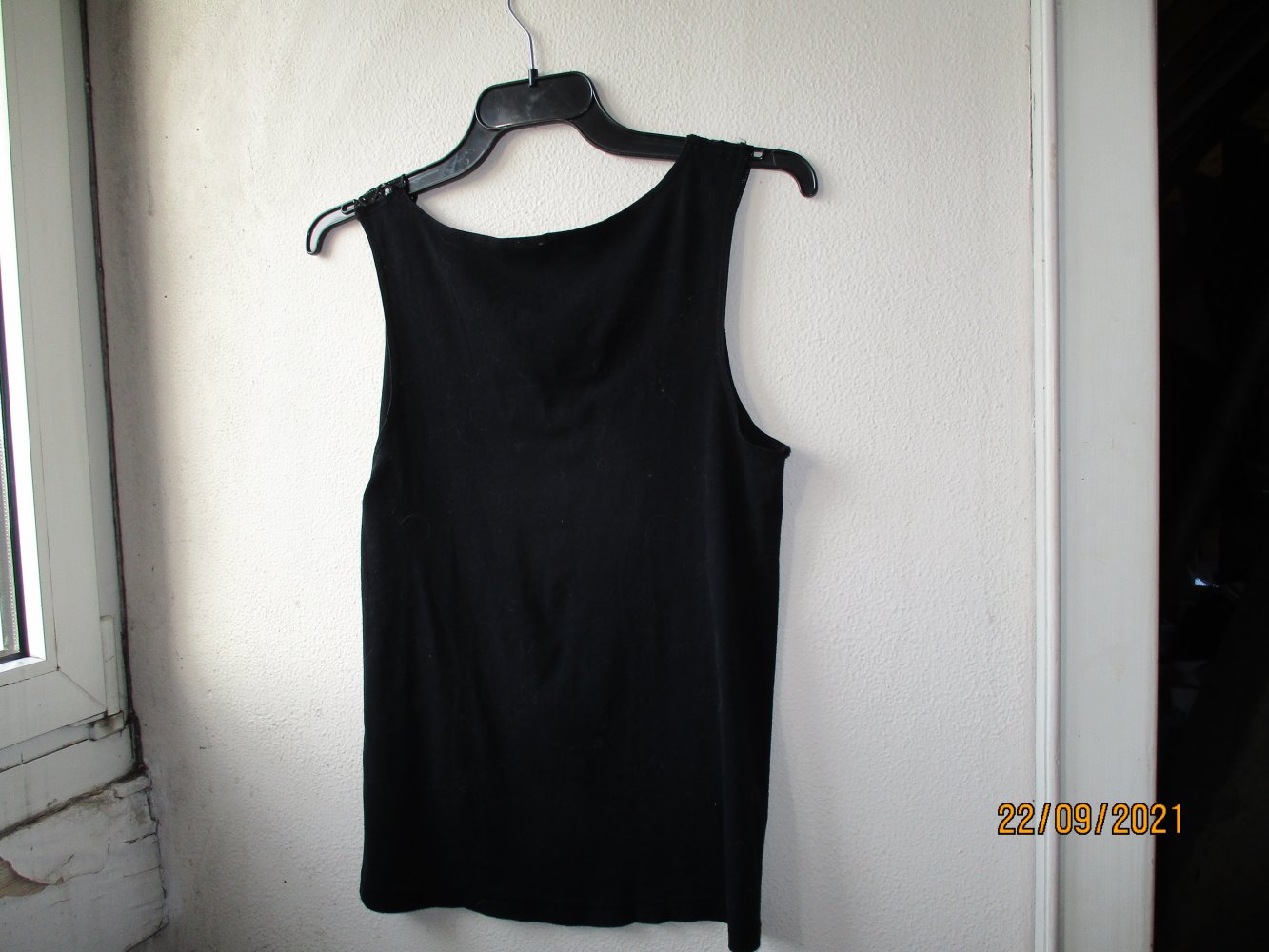 Shirt mit Spitze, schwarz, Größe 42