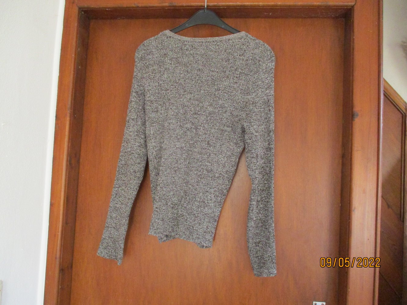 Jacke von Hennes Collection, grau/weiß, Größe XL