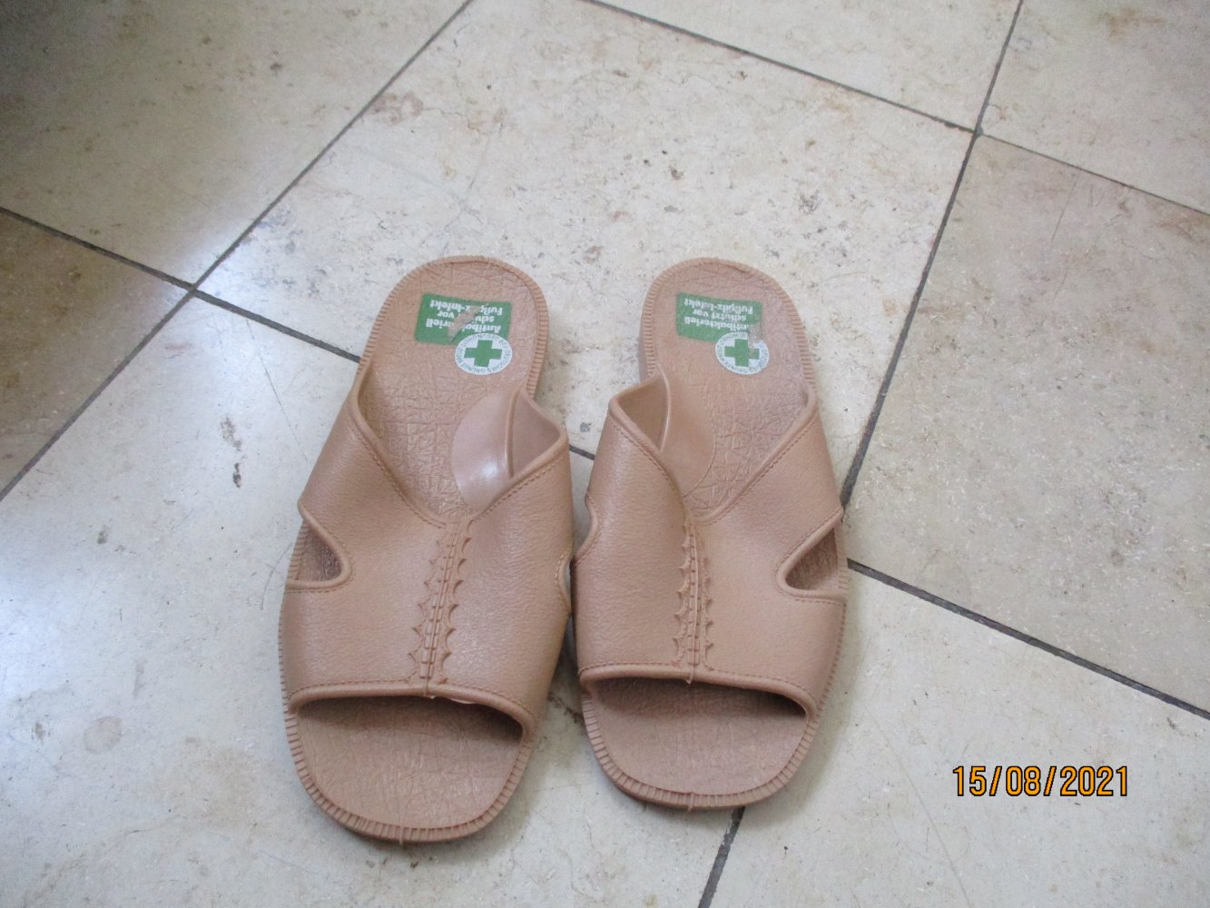 Badeschuhe von Fashy Bio Slipper, braun, Größe 39/40