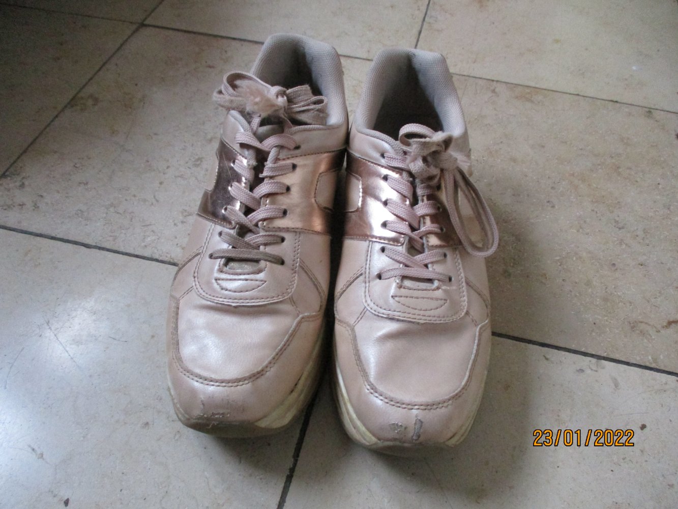 Halbschuhe von Sprox, beige / gold, Größe 41