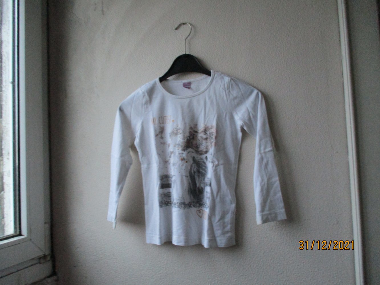 Shirt von dopdopo, weiß/grau/gold, Größe 116