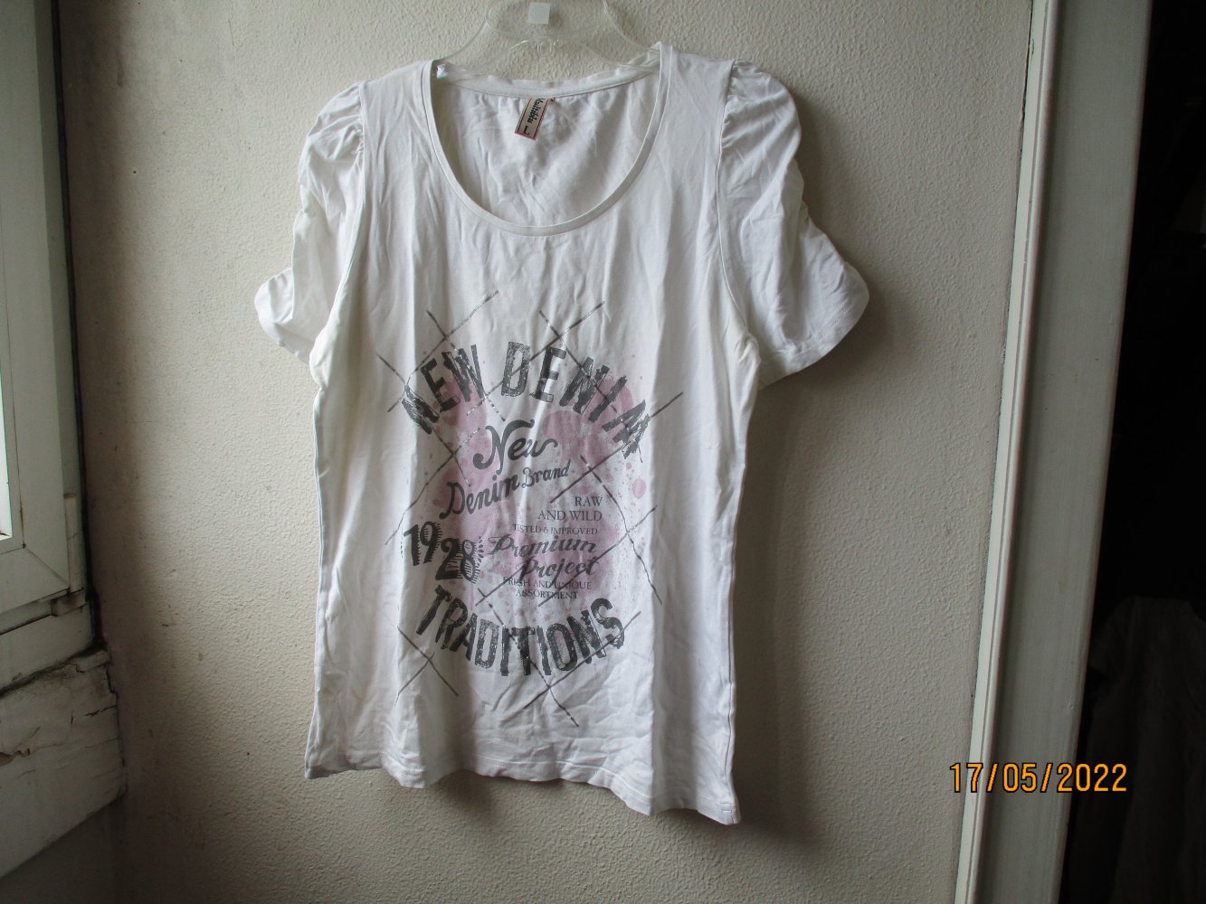 T-Shirt von Multiblu, weiß/grau/silber/braun, Größe L