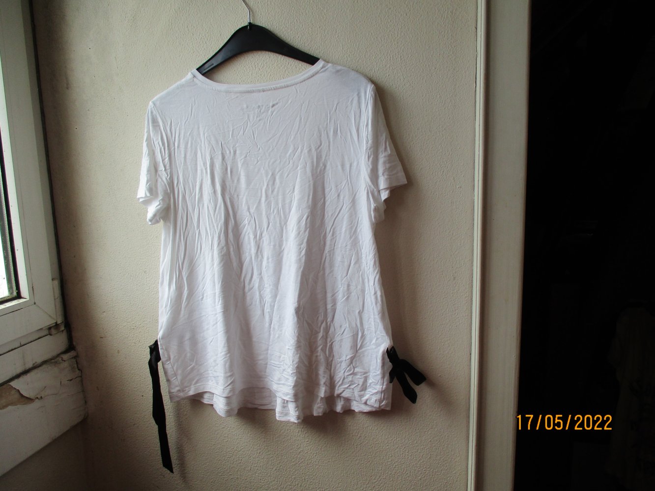 T-Shirt von bpc selection, weiß/schwarz, Größe 40/42