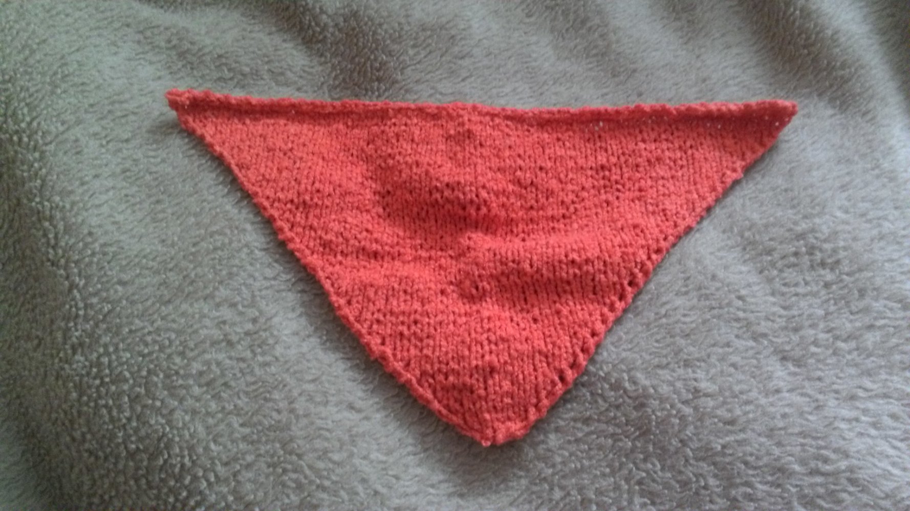 Tuch, gestrickt, orange - Handarbeit - neu