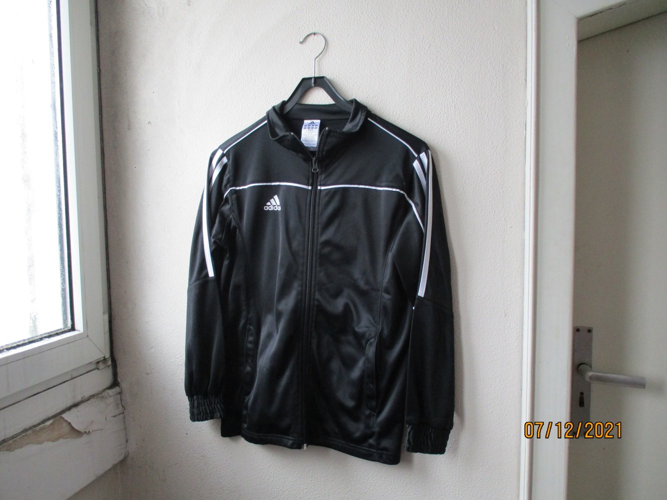 Sportjacke von Adidas, schwarz, Größe XXS