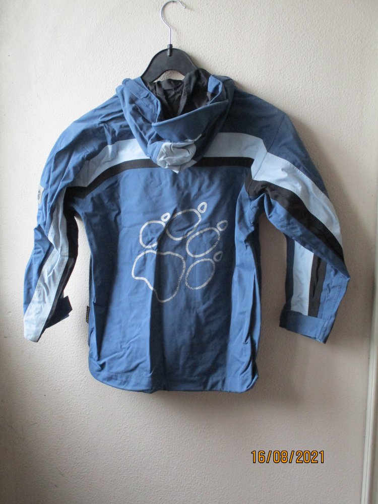 Jacke mit Kapuze von Jack Wolkskin, blau/schwarz, Grö0e 128