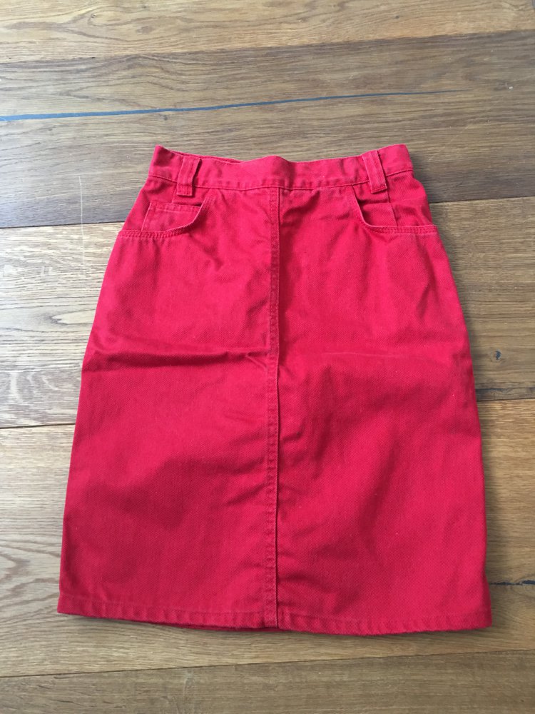 Jeansrock rot