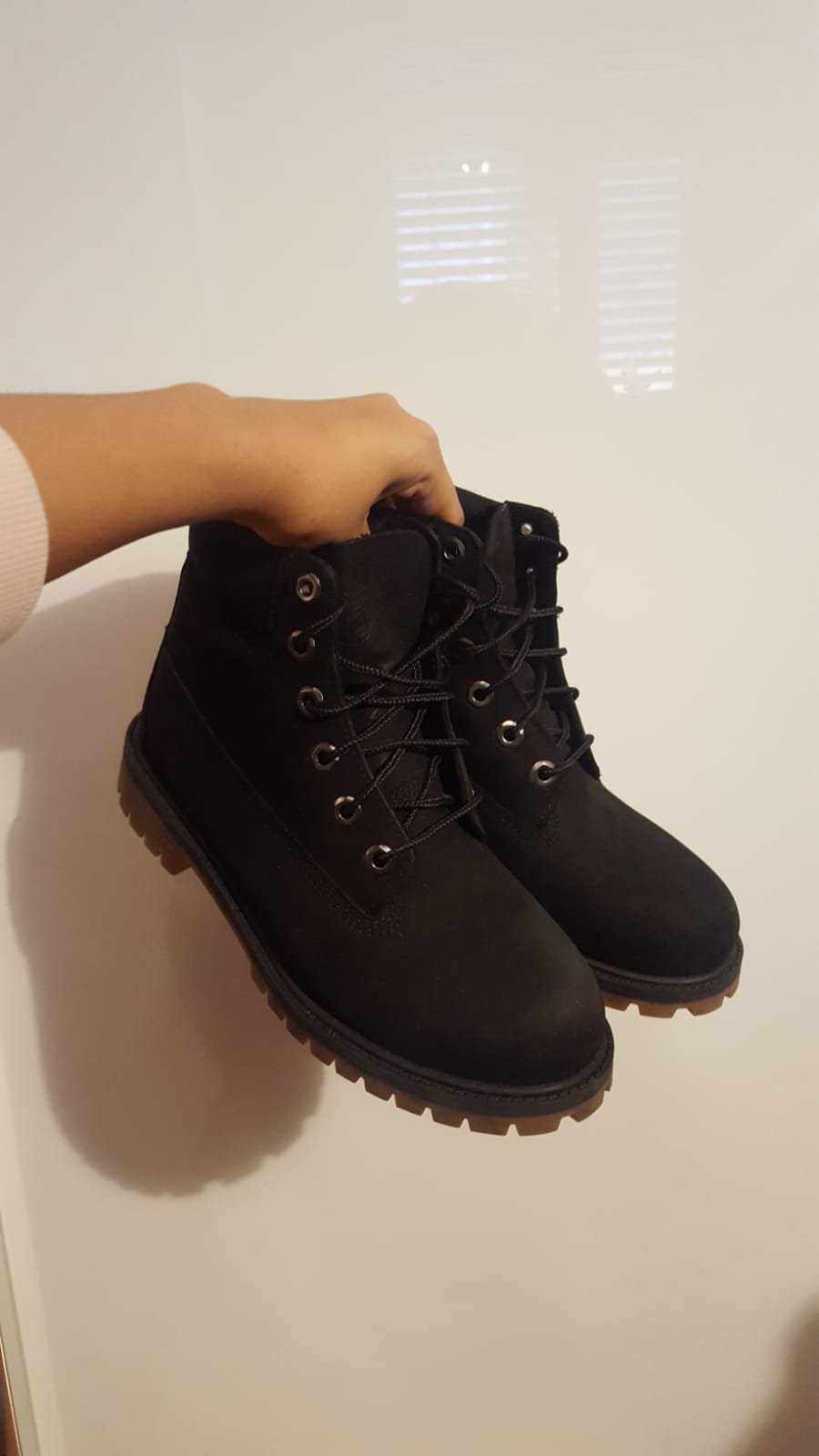 Schwarze Timberlands