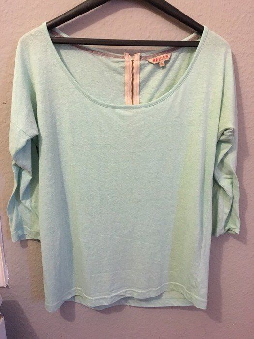 Review Halbarmshirt in Pastellgrün