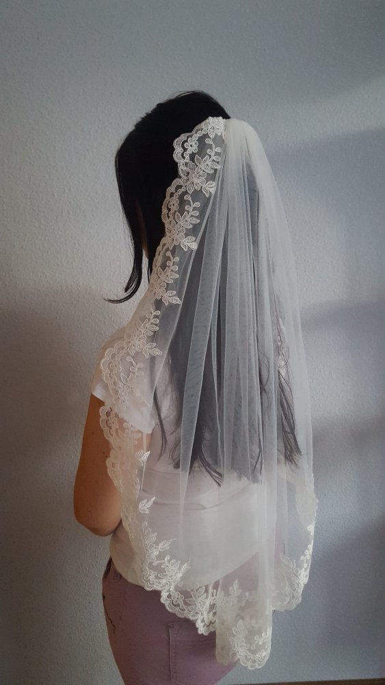 Brautschleier Spitze Ivory *Neu und ungetragen*
