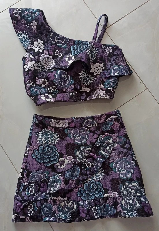 Crop Top mit Rock 2 tlg