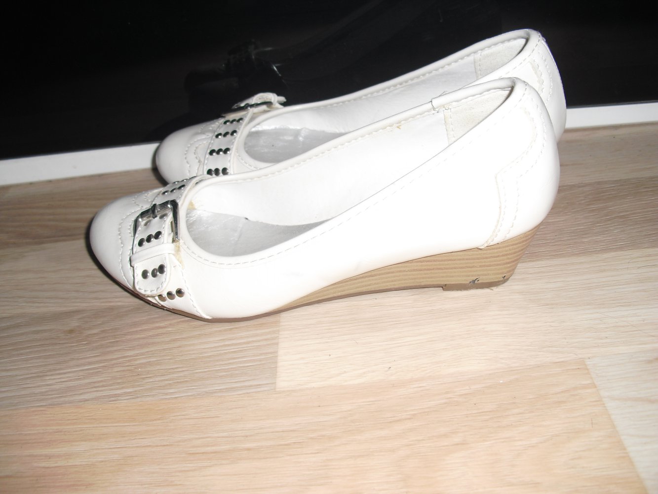 Supersüße Keilabsatz Ballerina Wedges mit Schnalle 