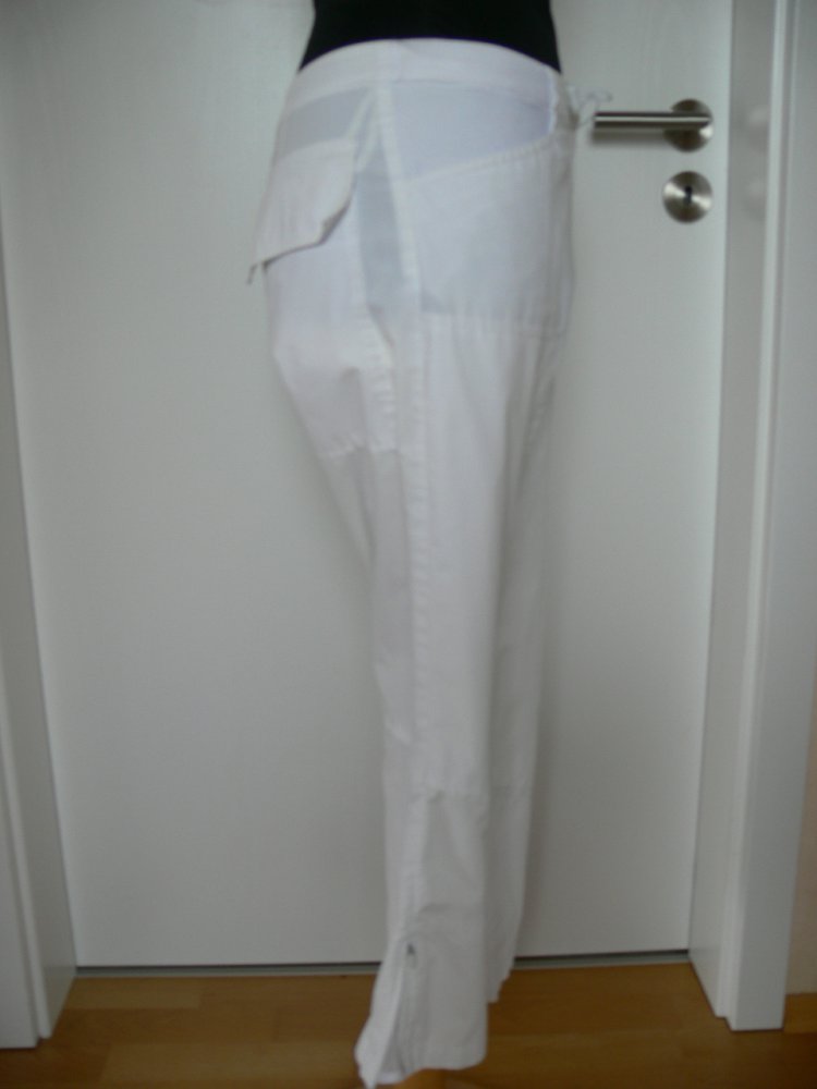 tolle 3/4 Sommer Hose von QS Gr. 34 weiß wie neu