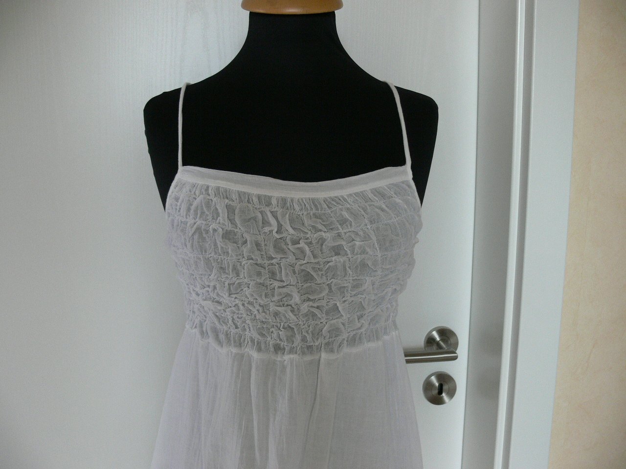 tolles Sommerkleid Gr. S weiss NEU Kleid Tunika Empire 