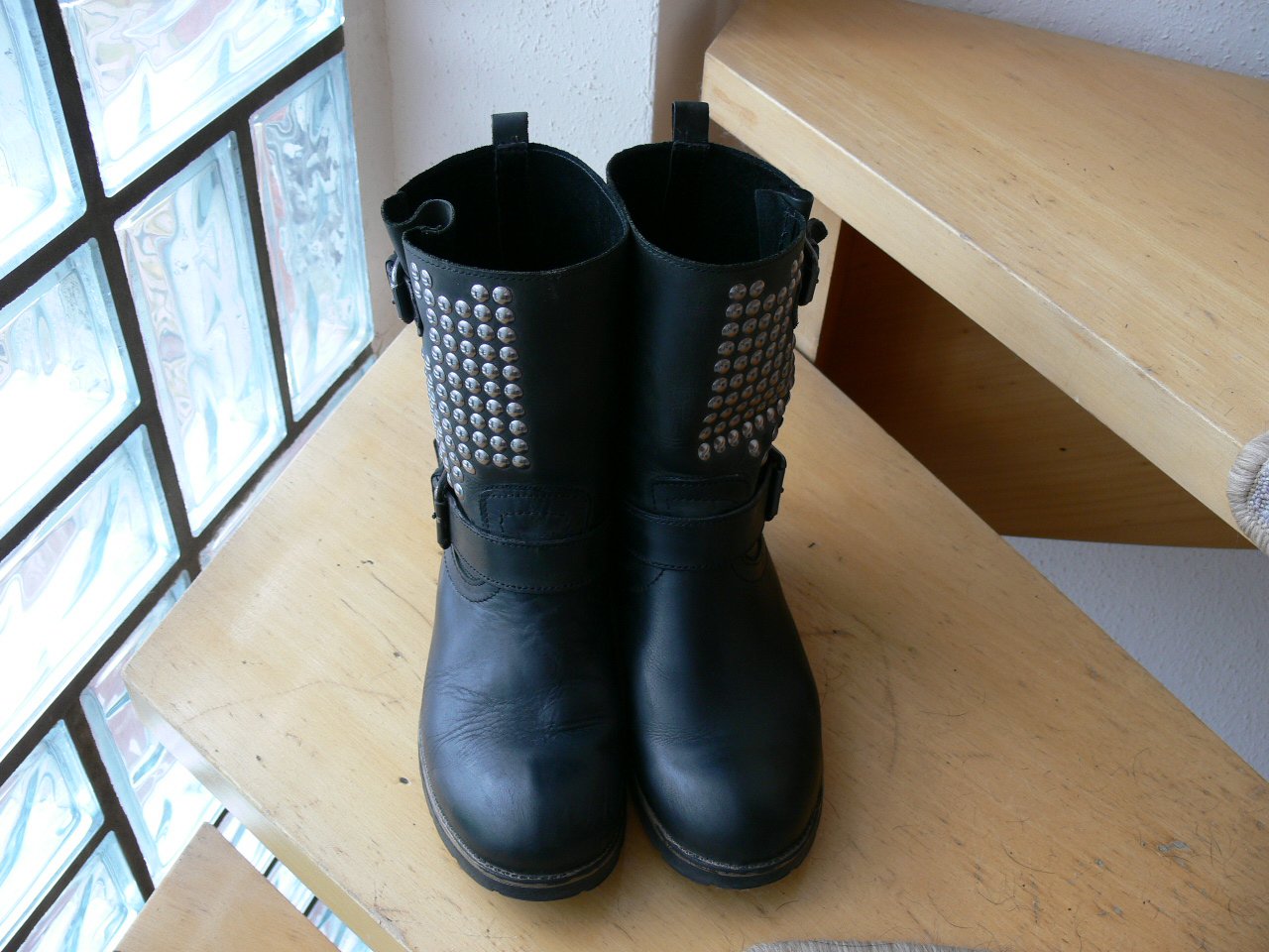 Echtleder Biker Stiefelette Gr. 39 schwarz Top Zustand wie neu 