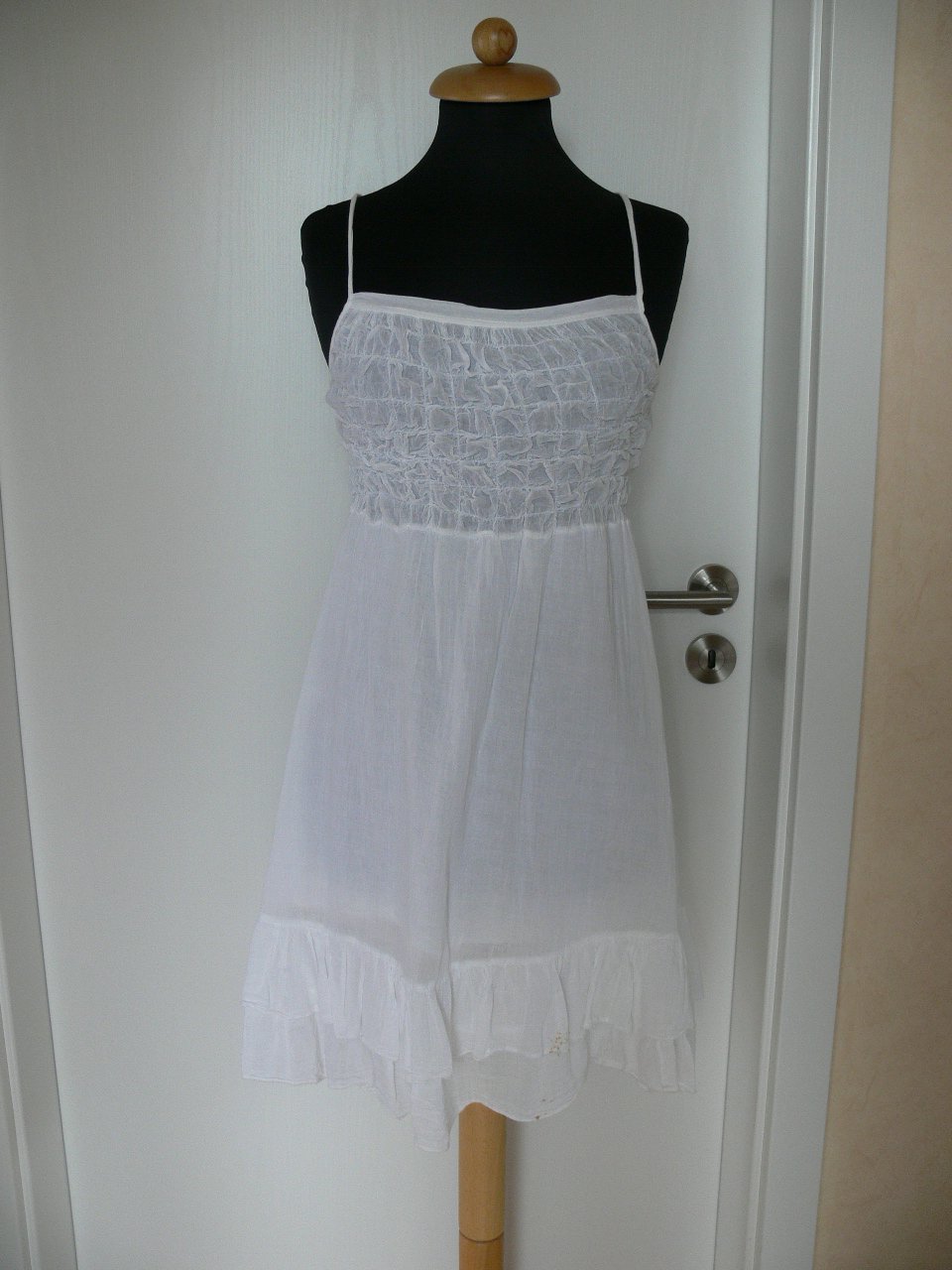 tolles Sommerkleid Gr. S weiss NEU Kleid Tunika Empire 