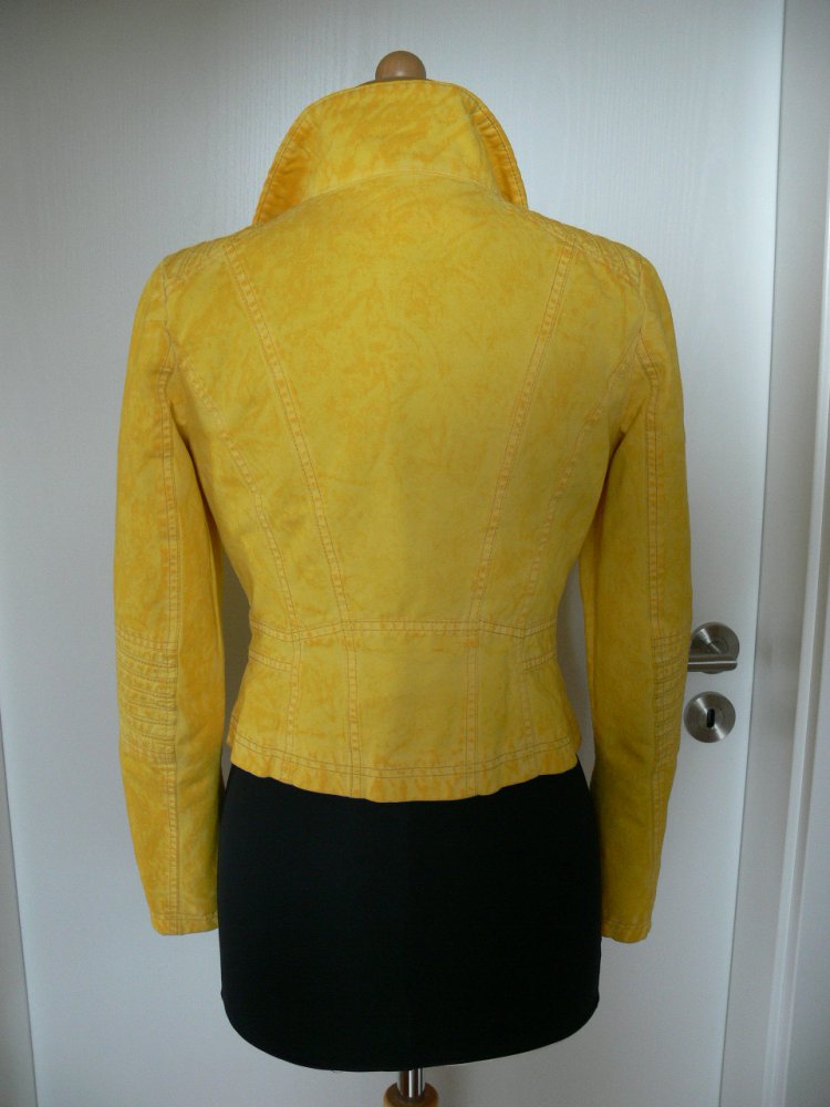 wunderschöne topaktuelle Jacke Blazer Bikerjacke gelb Gr. S NEU 