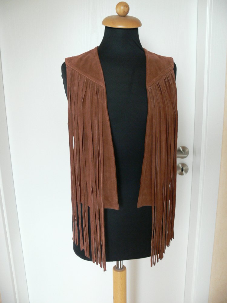 Fransenweste Echtlederweste Lederweste Topshop NEU Gr. 36 