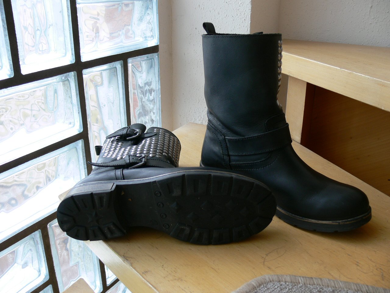 Echtleder Biker Stiefelette Gr. 39 schwarz Top Zustand wie neu 