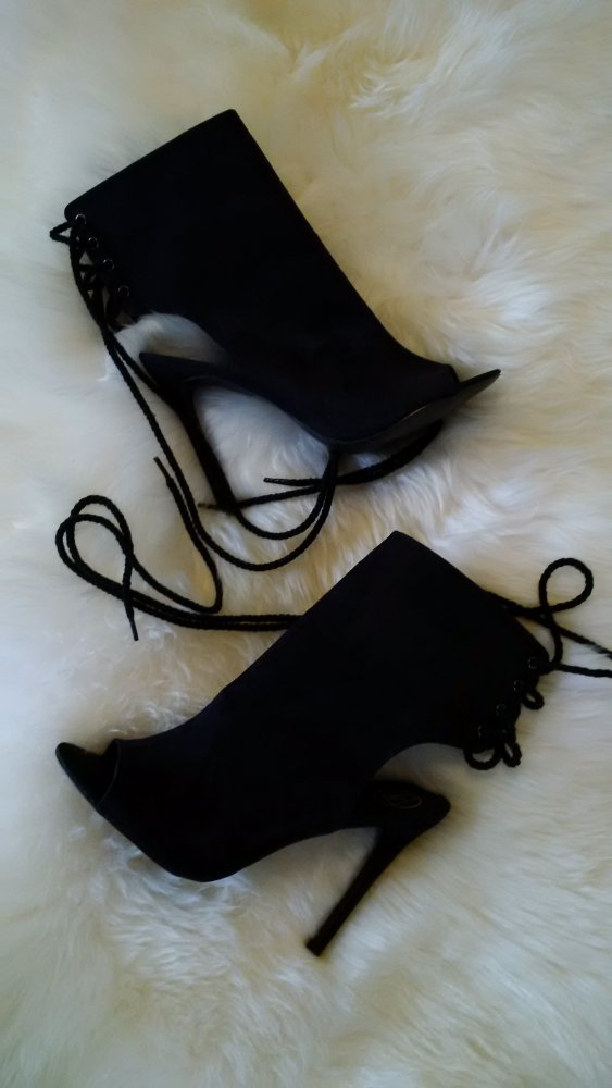 neue Hochfront Pumps Sandaletten schwarz missguided Gr. 41