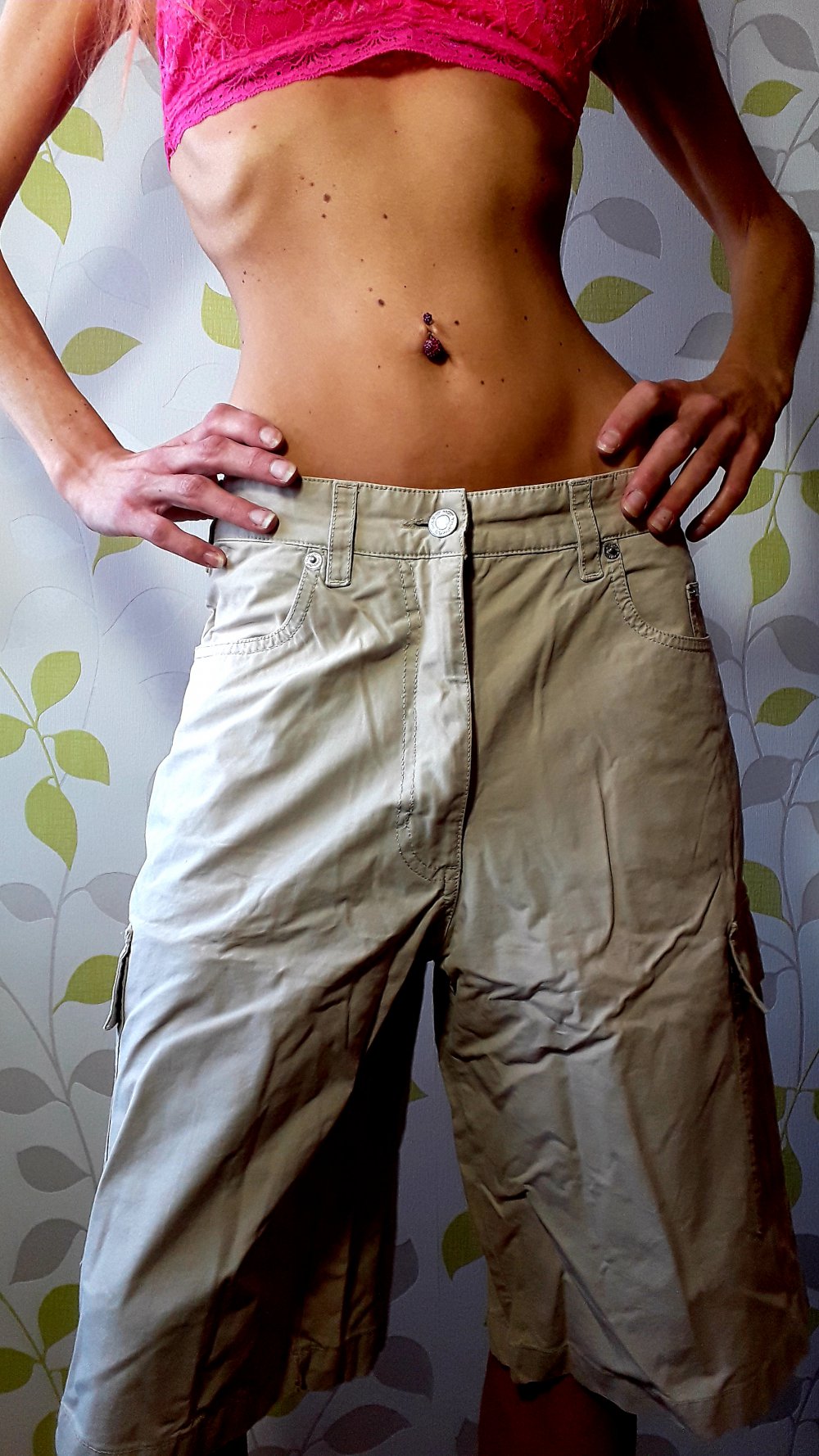 Top! Sommer Tom Tailor Capri Bermuda Baggy Hose W32 Beige Sportswear 