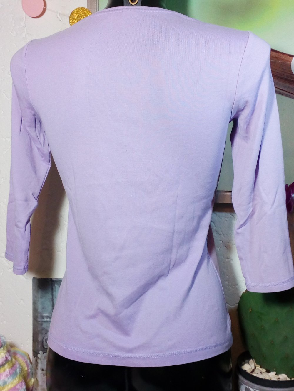 Süßes s. Oliver Shirt mit Schmetterling Print Flieder Helllila Gr 38 M Medium Purple Butterfly Shirt